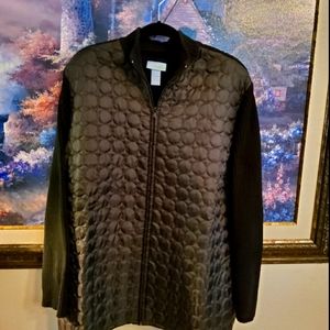 JOAN RIVERS Quilted Front Sweater